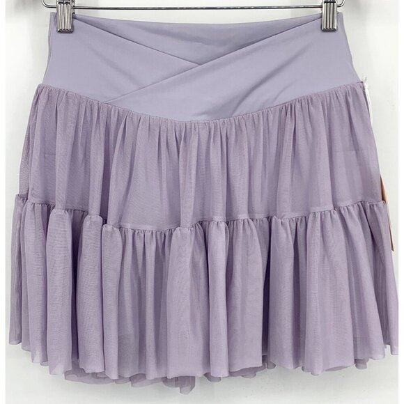 NEW Blogilates Womens Large Ballerina Tulle Skort Skirt Purple Stretch Cross Top - Picture 1 of 7